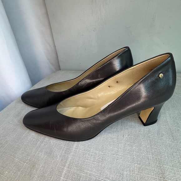 Vintage Etienne Aigner Women’s Brown Leather Pumps – Size 9N, Made in Spain - Picture 1 of 8